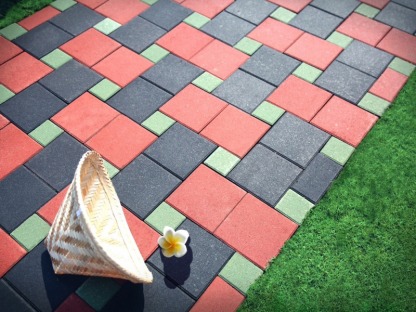 บล็อกปูพื้นแผ่นเรียบ สวยงาม ทนทาน